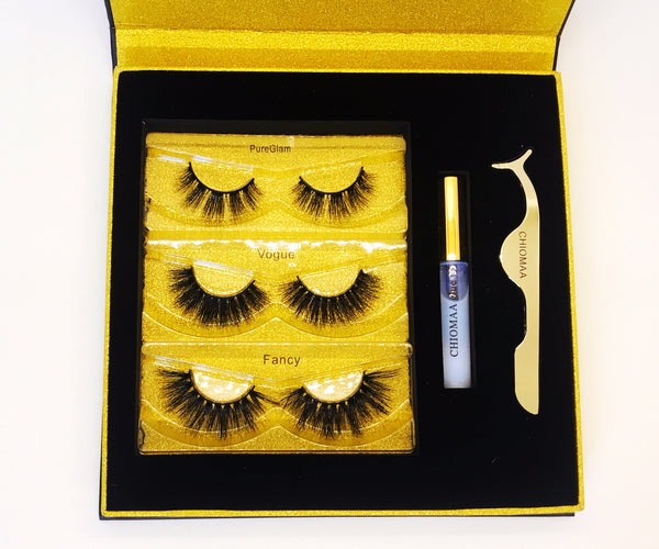 3 Set of Chiomaa Glamorous Lash Collection